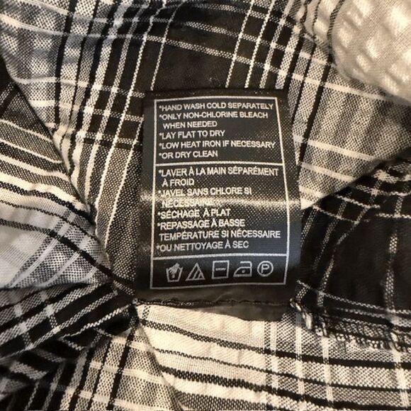 BB Dakota Steve Madden "Plaid Out" Black White Tank Top Tassel Straps Size Small - Picture 9 of 10